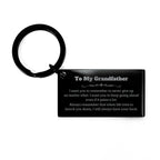 To My Grandfather Gifts, Never give up no matter what, Inspirational Grandfather Keychain, Encouragement Birthday Christmas Unique Gifts For Grandfather