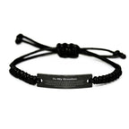 To My Grandma Gifts, Never give up no matter what, Inspirational Grandma Black Rope Bracelet, Encouragement Birthday Christmas Unique Gifts For Grandma