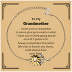To My Grandmother Gifts, Never give up no matter what, Inspirational Grandmother Sunflower Bracelet, Encouragement Birthday Christmas Unique Gifts For Grandmother