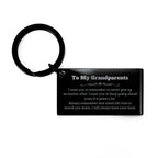 To My Grandparents Gifts, Never give up no matter what, Inspirational Grandparents Keychain, Encouragement Birthday Christmas Unique Gifts For Grandparents