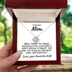 To My Mom Believing in Me Love Knot Necklace