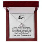 To My Mom Believing in Me Love Knot Necklace