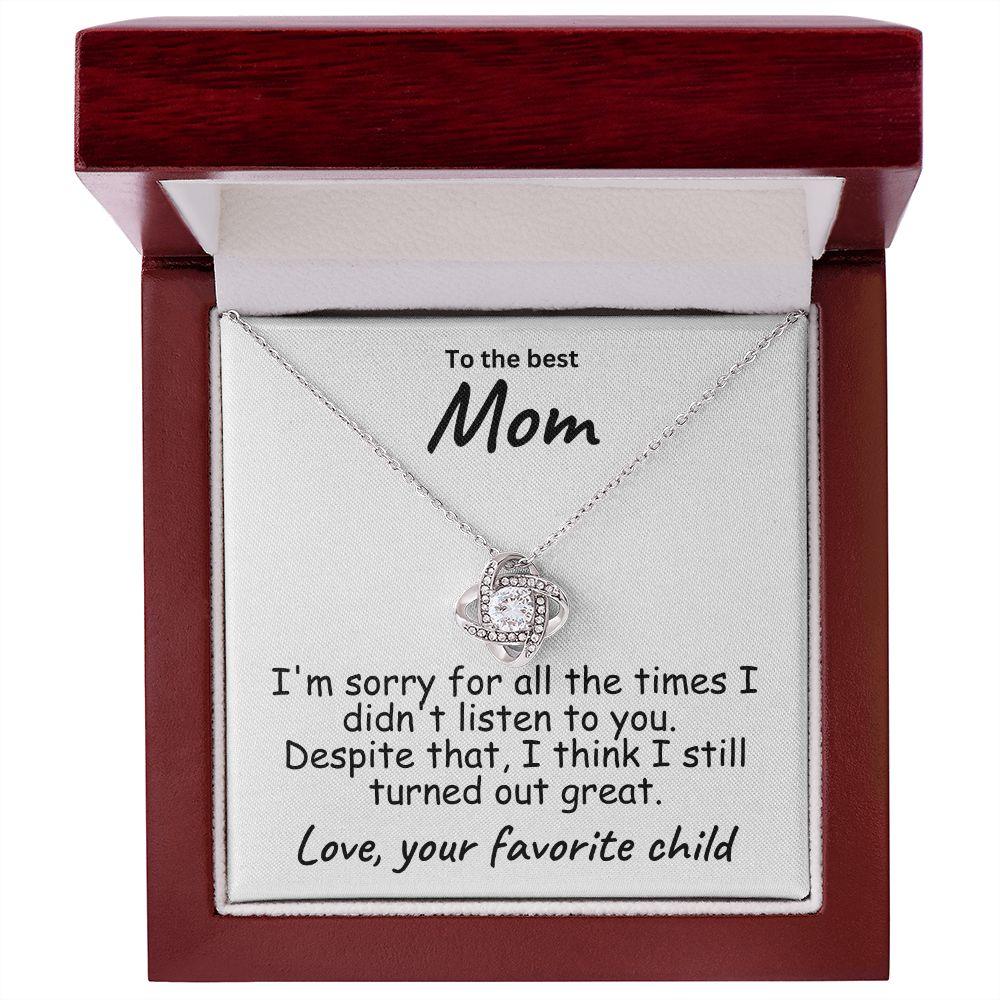 To My Mom For all the Times Love Knot Necklace - Mallard Moon Gift Shop