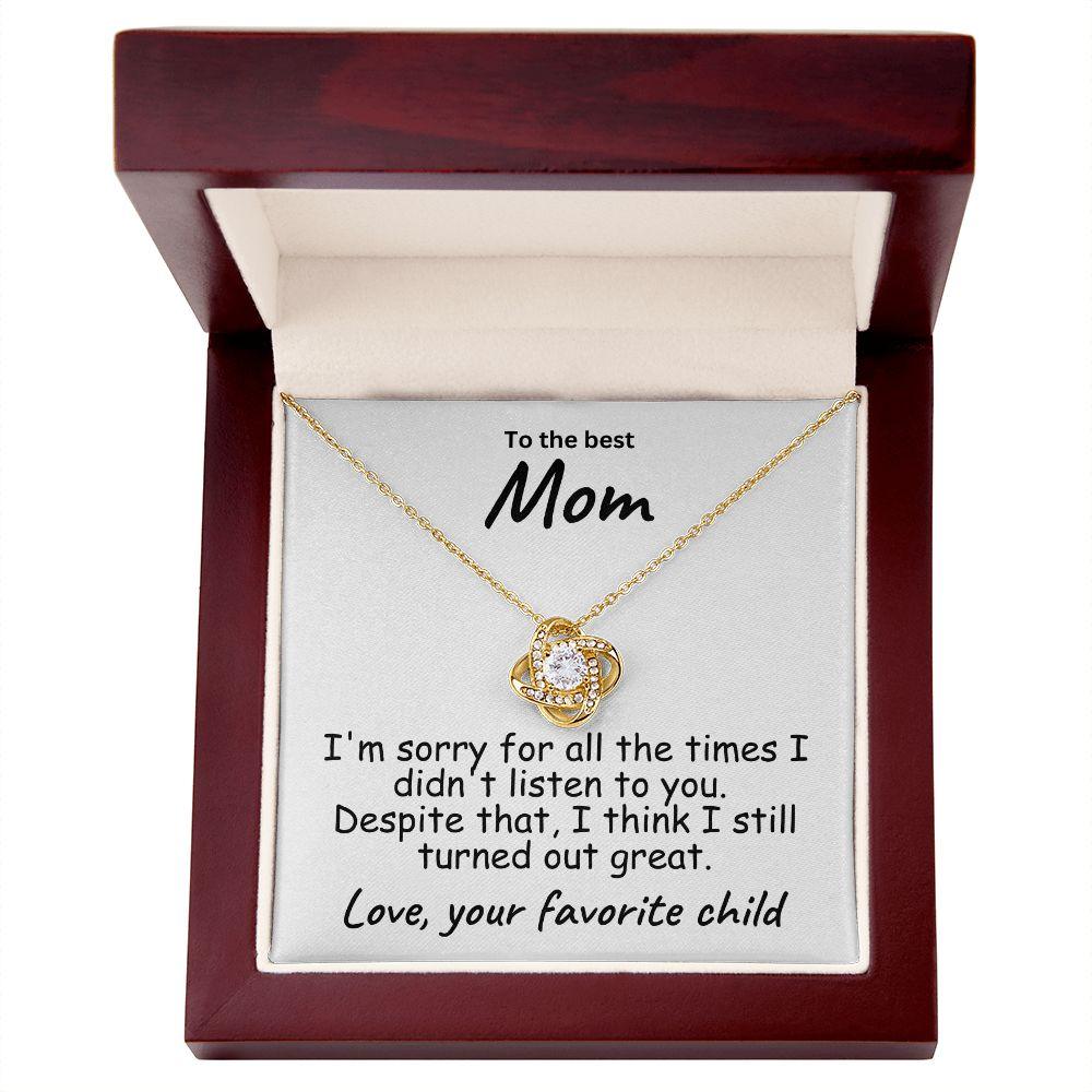 To My Mom For all the Times Love Knot Necklace - Mallard Moon Gift Shop