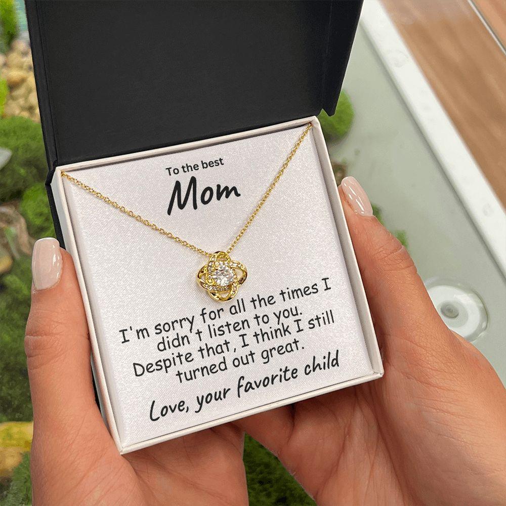 To My Mom For all the Times Love Knot Necklace - Mallard Moon Gift Shop