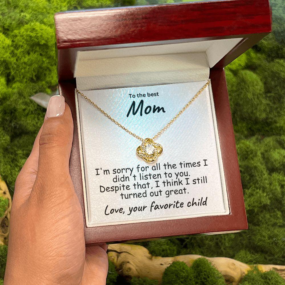 To My Mom For all the Times Love Knot Necklace - Mallard Moon Gift Shop