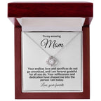 To My Mom Forever Grateful Love Knot Necklace