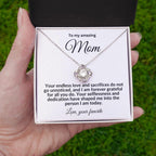 To My Mom Forever Grateful Love Knot Necklace