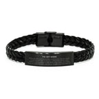 To My Mom Gifts, Inspirational Mom Braided Leather Bracelet, Sentimental Birthday Christmas Unique Gifts For Mom Behind you, all your memories, before you, all your dreams, around you, all who love you, within you, all you need
