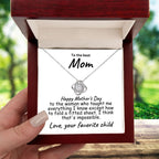 To My Mom Happy Mother's Day Funny Message Card Necklace