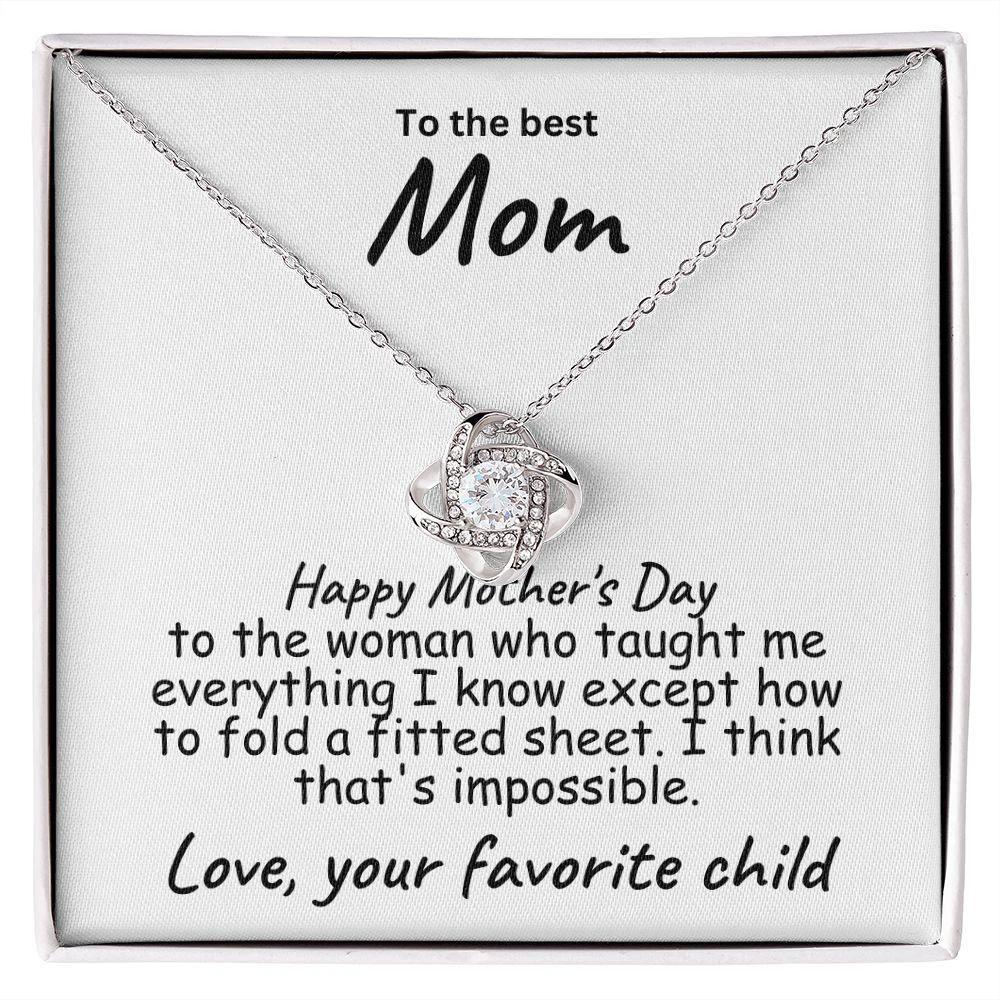 To My Mom Happy Mother's Day Funny Message Card Necklace