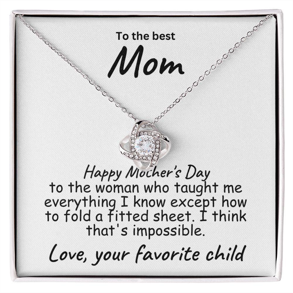 To My Mom Happy Mother's Day Funny Message Card Necklace - Mallard Moon Gift Shop
