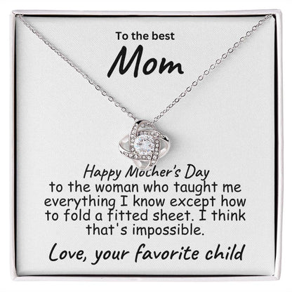 To My Mom Happy Mother's Day Funny Message Card Necklace - Mallard Moon Gift Shop