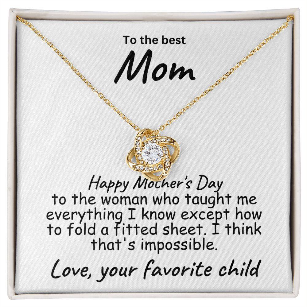To My Mom Happy Mother's Day Funny Message Card Necklace - Mallard Moon Gift Shop