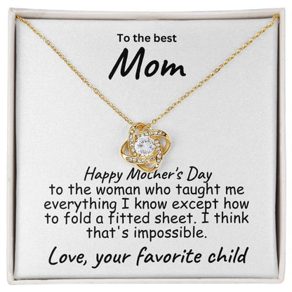 To My Mom Happy Mother's Day Funny Message Card Necklace - Mallard Moon Gift Shop