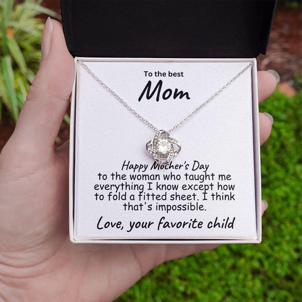 To My Mom Happy Mother's Day Funny Message Card Necklace - Mallard Moon Gift Shop