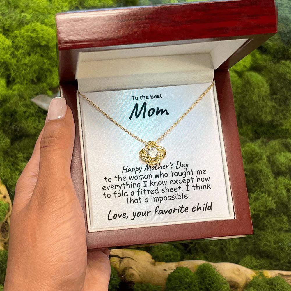 To My Mom Happy Mother's Day Funny Message Card Necklace
