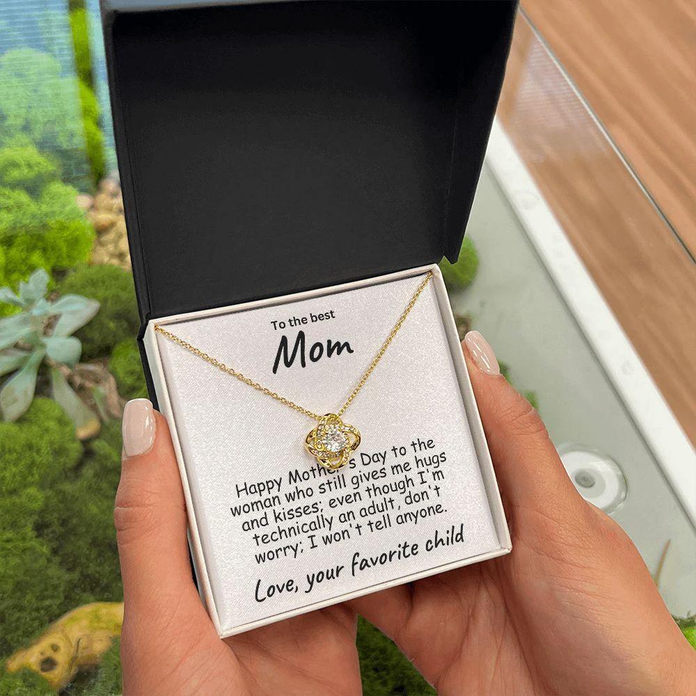 To My Mom Happy Mother's Day Love Knot Necklace
