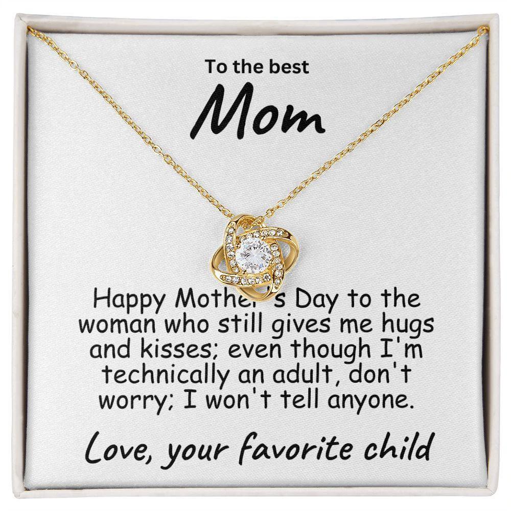 To My Mom Happy Mother's Day Love Knot Necklace