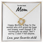 To My Mom Happy Mother's Day Love Knot Necklace - Mallard Moon Gift Shop