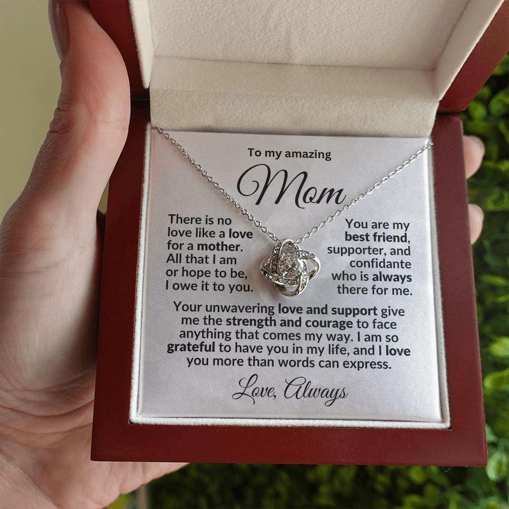 To My Mom Love Always Love Knot Necklace