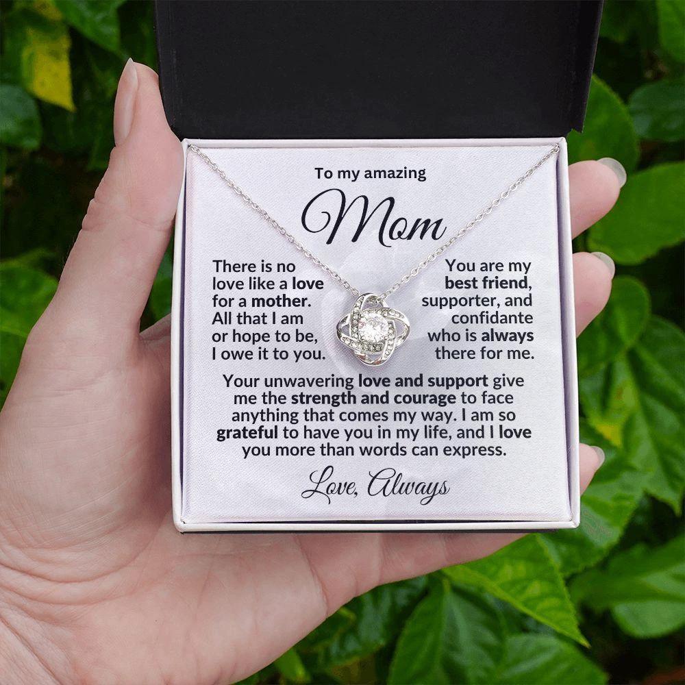 To My Mom Love Always Love Knot Necklace