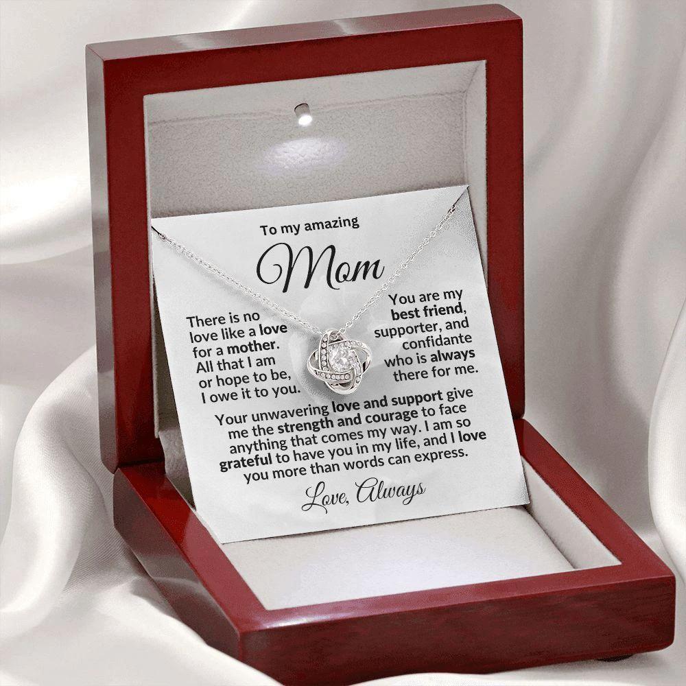 To My Mom Love Always Love Knot Necklace