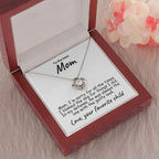 To My Mom - Sorry I Blamed the Dog - Love Knot Necklace
