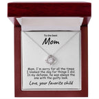 To My Mom - Sorry I Blamed the Dog - Love Knot Necklace