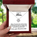 To My Mom - Sorry I Blamed the Dog - Love Knot Necklace