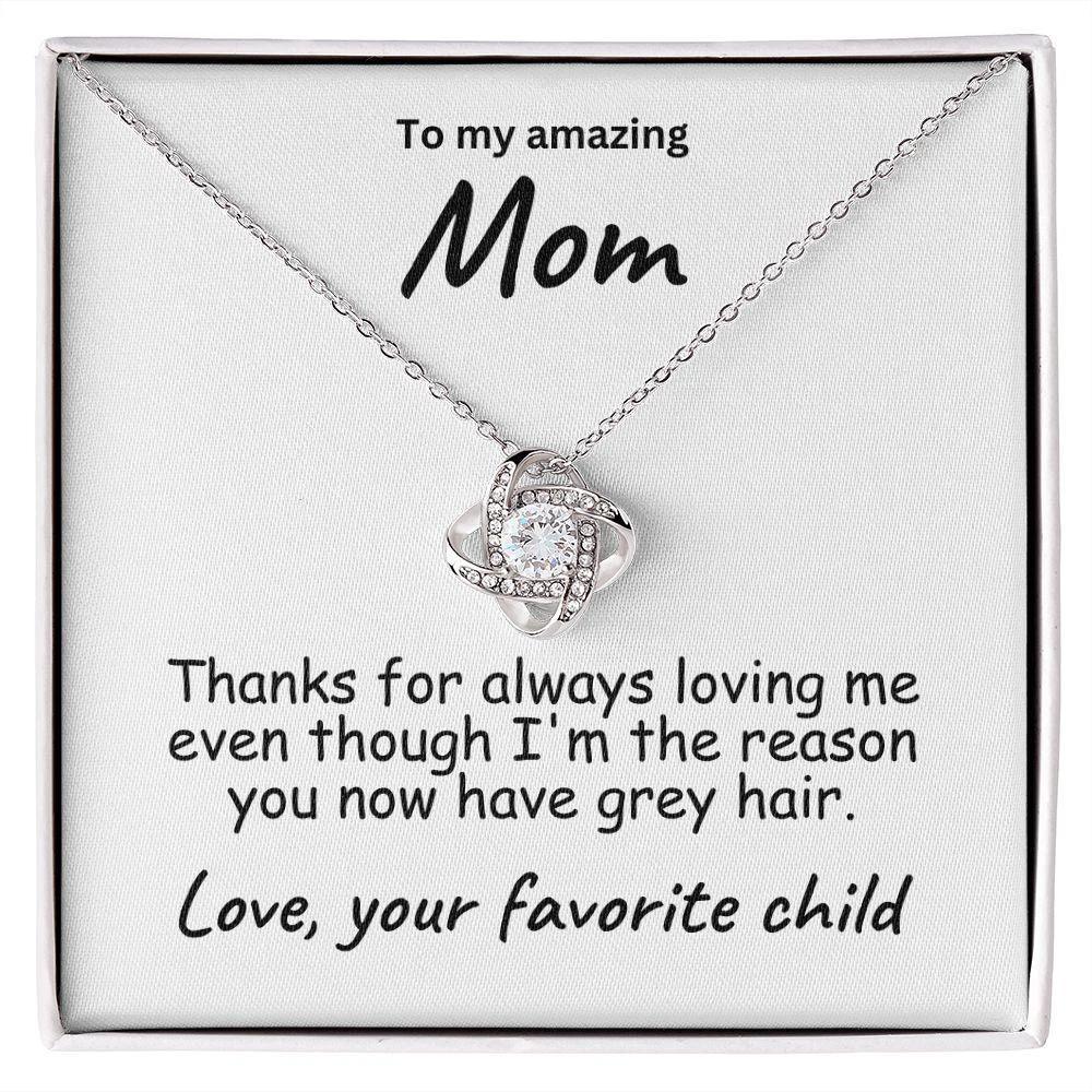 To My Mom Thanks for Always Loving Me Necklace