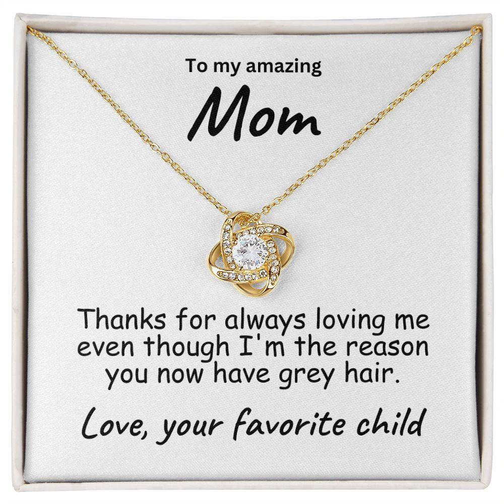 To My Mom Thanks for Always Loving Me Necklace