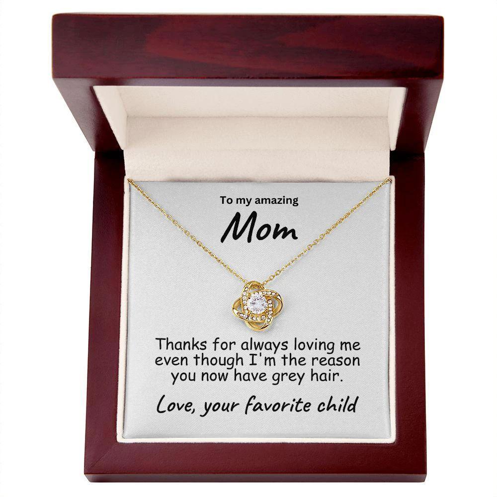 To My Mom Thanks for Always Loving Me Necklace
