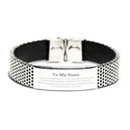 To My Nana Gifts, Never give up no matter what, Inspirational Nana Stainless Steel Bracelet, Encouragement Birthday Christmas Unique Gifts For Nana