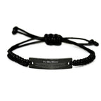 To My Niece Gifts, Never give up no matter what, Inspirational Niece Black Rope Bracelet, Encouragement Birthday Christmas Unique Gifts For Niece