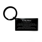 To My Niece Gifts, Never give up no matter what, Inspirational Niece Keychain, Encouragement Birthday Christmas Unique Gifts For Niece