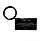 To My Papa Gifts, Never give up no matter what, Inspirational Papa Keychain, Encouragement Birthday Christmas Unique Gifts For Papa