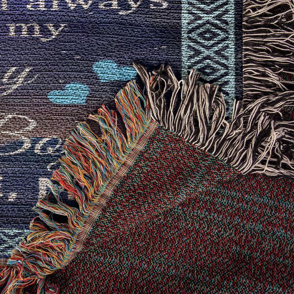 To My Son - You Will Always Be My Baby Boy Wolf and Cub Heirloom Woven Blanket