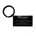 To My Stepfather Gifts, Never give up no matter what, Inspirational Stepfather Keychain, Encouragement Birthday Christmas Unique Gifts For Stepfather