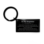 To My Stepsister Gifts, Never give up no matter what, Inspirational Stepsister Keychain, Encouragement Birthday Christmas Unique Gifts For Stepsister
