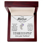 To the Mother of my Children Baby Feet Engraved Charms with Birthstone Necklace