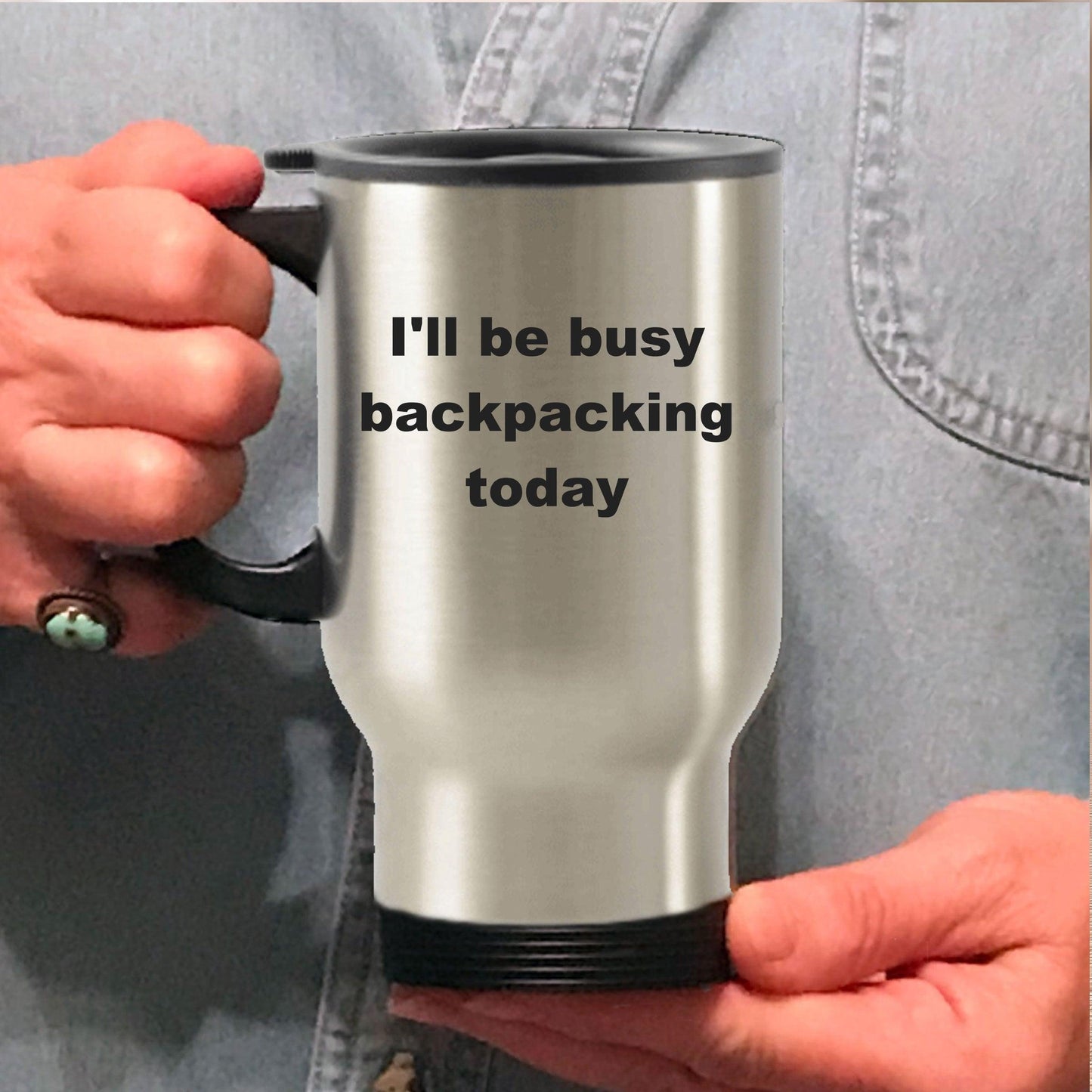 Funny Backpacking Ceramic Coffee Mug - Mallard Moon Gift Shop