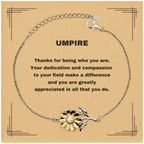 UmpireSunflower Bracelet - Thanks for being who you are - Birthday Christmas Jewelry Gifts Coworkers Colleague Boss