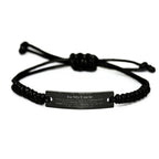 Uncle Black Rope Bracelet Gifts, To My Uncle You are braver than you believe, stronger than you seem, Inspirational Birthday, Christmas Gifts