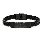 Uncle Braided Leather Bracelet Life is Learning to Dance in the Rain - Birthday, Christmas Holiday Gifts