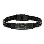 Utah is my home Gifts, Lovely Utah Birthday Christmas Braided Leather Bracelet For People from Utah, Men, Women, Friends