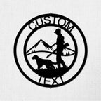 The Hunter Personalized Monogram Indoor Outdoor Steel Wall Sign