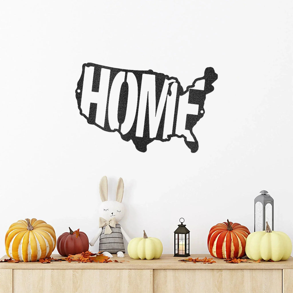 USA Home Indoor Outdoor Steel Wall Sign