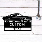 Hear The Roar Classic Sports Car Custom Name Steel Wall Sign