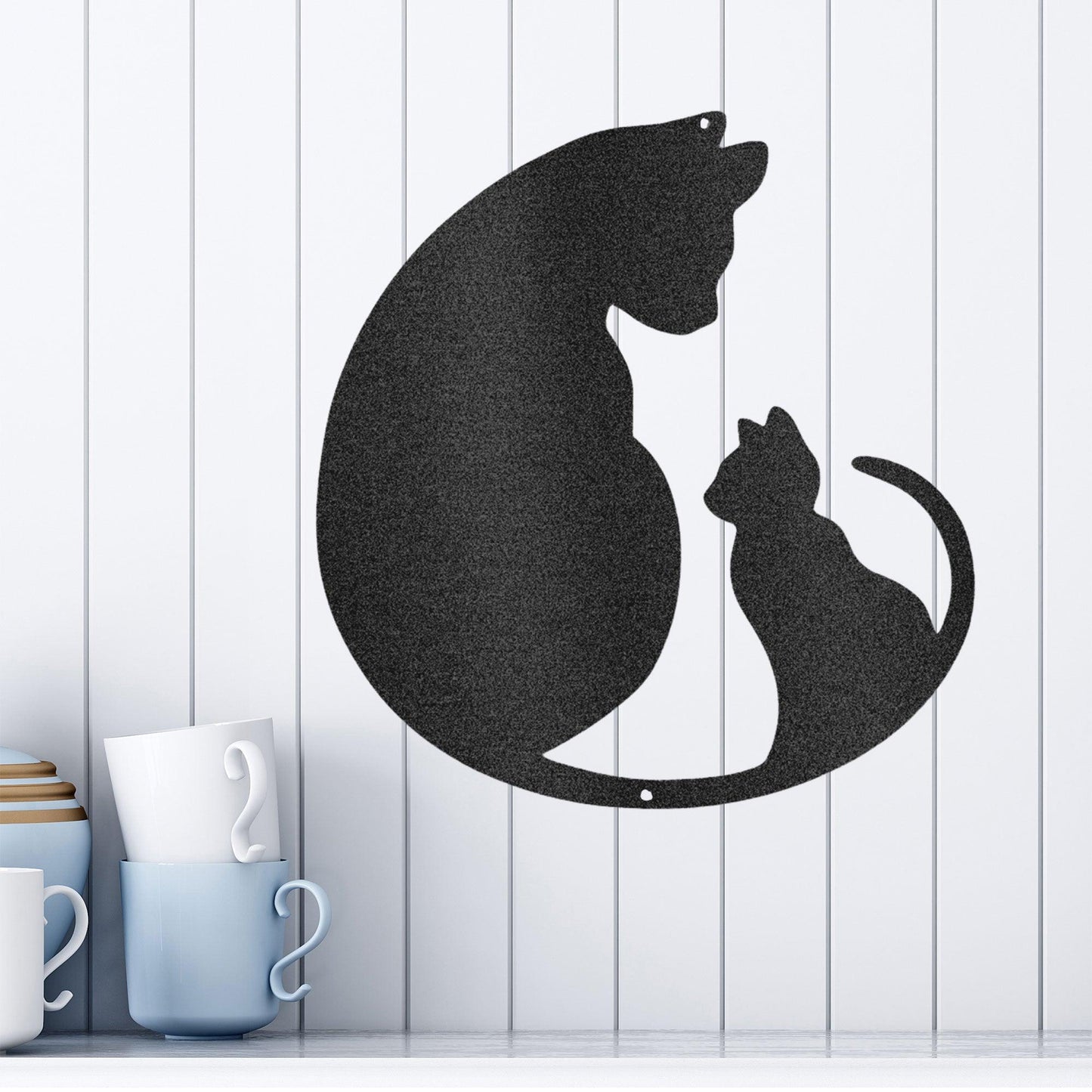 Cat Lover Indoor Outdoor Steel Wall Sign Art - Mallard Moon Gift Shop